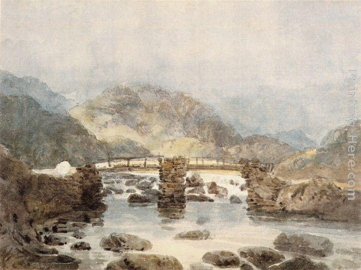 Thomas Girtin Bridge near Beddgelert (Snowdonia)